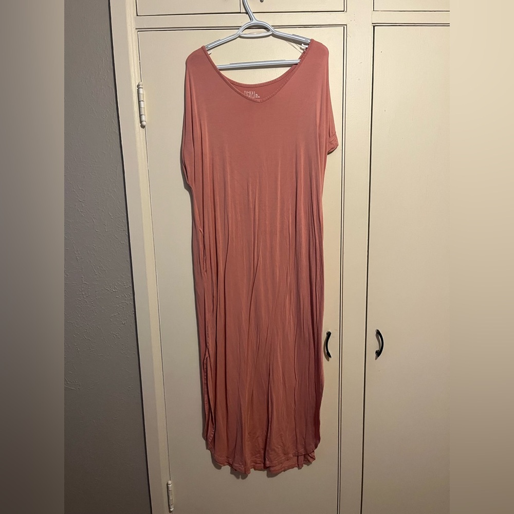 Coral Pink Maxi Dress